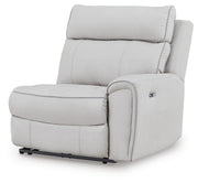 Social Pointe Pearl/Ash 5-Piece Reclining Sectional with Storage Consoles - PC98802S39