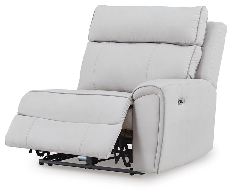 Social Pointe Pearl/Ash 7-Piece Reclining Sectional with Storage Consoles - PC98802S34