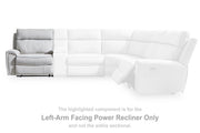 Social Pointe Pearl/Ash Left-Arm Facing Power Recliner - PC9880258
