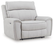Social Pointe Pearl/Ash Power Recliner - PC9880282