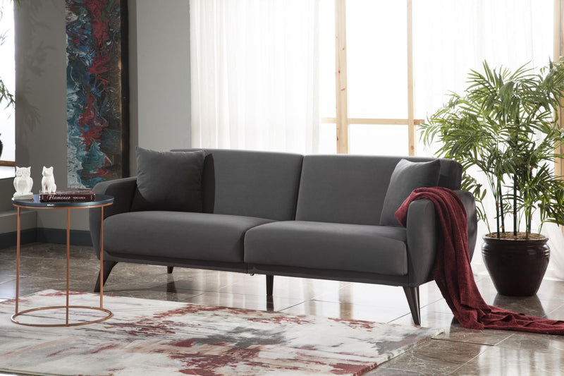 Sofa In A Box - Flexy (Zigana Charcoal) - Lara FurnitureSleeper Sofa