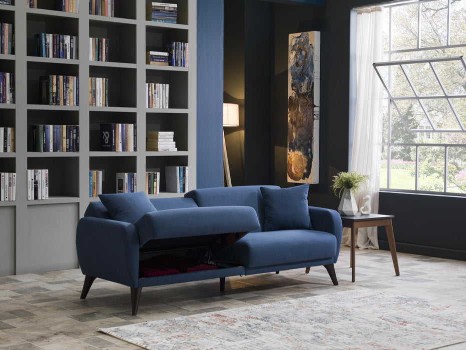 Sofa In A Box - Flexy (Zigana Indigo Blue) - Gate FurnitureSleeper Sofa