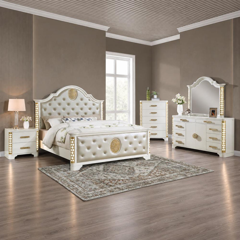 Sofia - Beige Queen Bed, Dresser, Mirror - B243-QDM