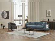 Sofy  3-pieces (Sofa & Loveseat & Chair) Livingroom in Cream - Green - 200-SIM-SOF-ERATO01-ERATO11-321