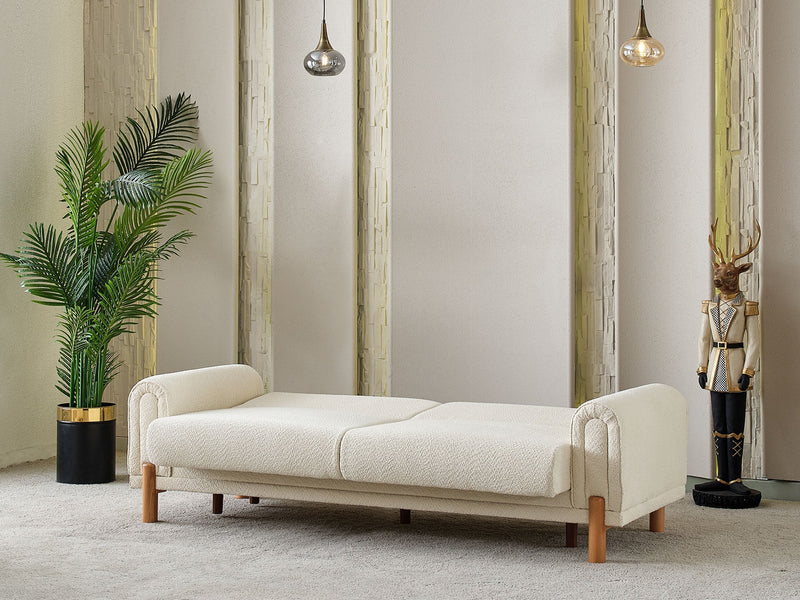 Soho 3-pieces (Sofa & Loveseat & Chair) Livingroom Set Cream in Cream - 101-SOH-IST03-321
