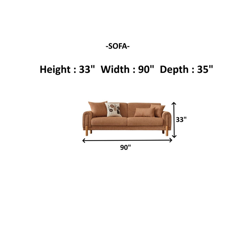 Soho 3-pieces (Sofa & Loveseat & Chair) Livingroom Set Somon in Somon - 101-SOH-IST17-321