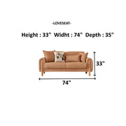 Soho 3-pieces (Sofa & Loveseat & Chair) Livingroom Set Somon in Somon - 101-SOH-IST17-321