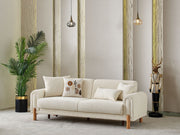 Soho 4-pieces (2 Sofa & 2 Chair) Livingroom Set Cream in Cream - 101-SOH-IST03-3311
