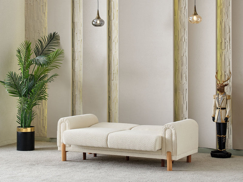 Soho Convertible Loveseat Cream in Cream - 101-SOH-IST03-2