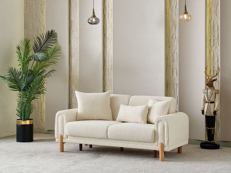Soho Convertible Loveseat Cream in Cream - 101-SOH-IST03-2