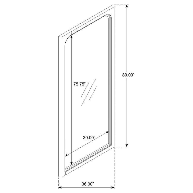 Solano 80-inch Full Length Floor Mirror Weathered Mango - 222528