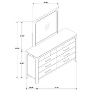 Solano 9-drawer Bedroom Dresser with Mirror Weathered Mango - 222523M