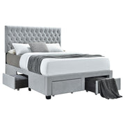 Soledad Upholstered Eastern King Storage Bed Light Grey - 305878KE