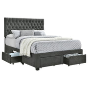 Soledad Upholstered Queen Storage Panel Bed Grey - 305877Q