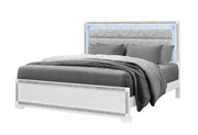 Soleil White King Bed - SOLEIL-WHITE-KB