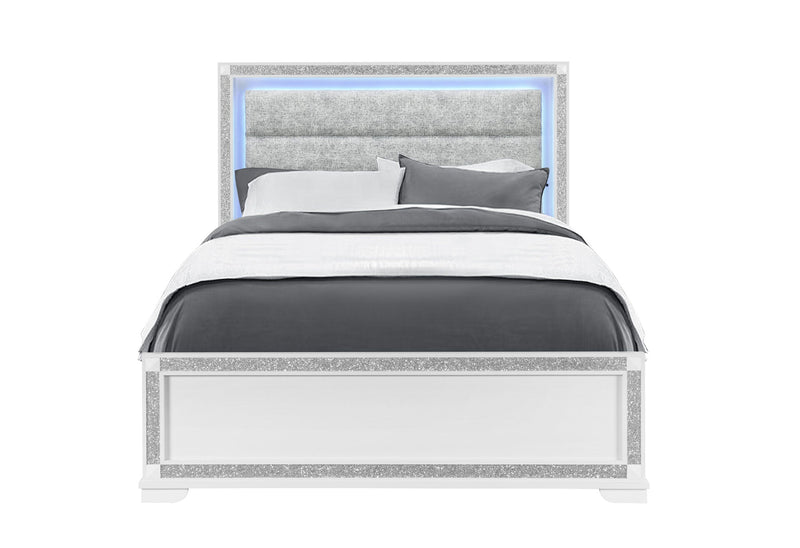 Soleil White Queen Bed - SOLEIL-WHITE-QB