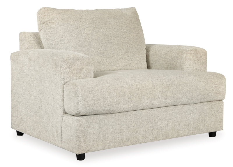 Soletren Chair and Ottoman in Stone - PKG007402