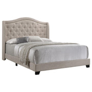 Sonoma Upholstered Eastern King Wingback Bed Beige - 310073KE