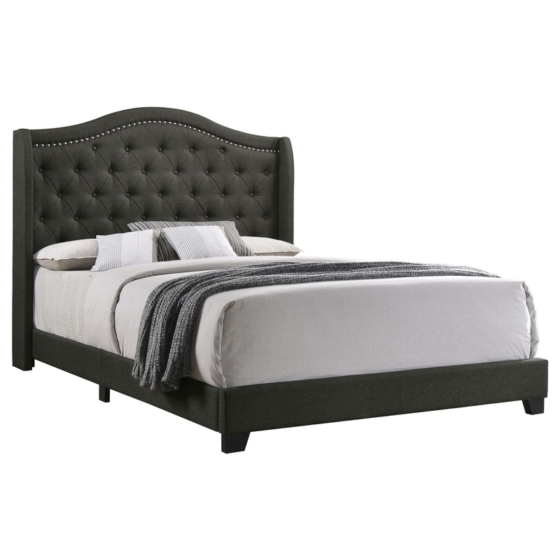 Sonoma Upholstered Eastern King Wingback Bed Grey - 310072KE
