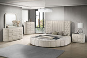 Sonya 5-piece Upholstered Queen Bedroom Set Ivory - 360111Q-S5