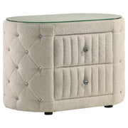 Sonya 5-piece Upholstered Queen Bedroom Set Ivory - 360111Q-S5
