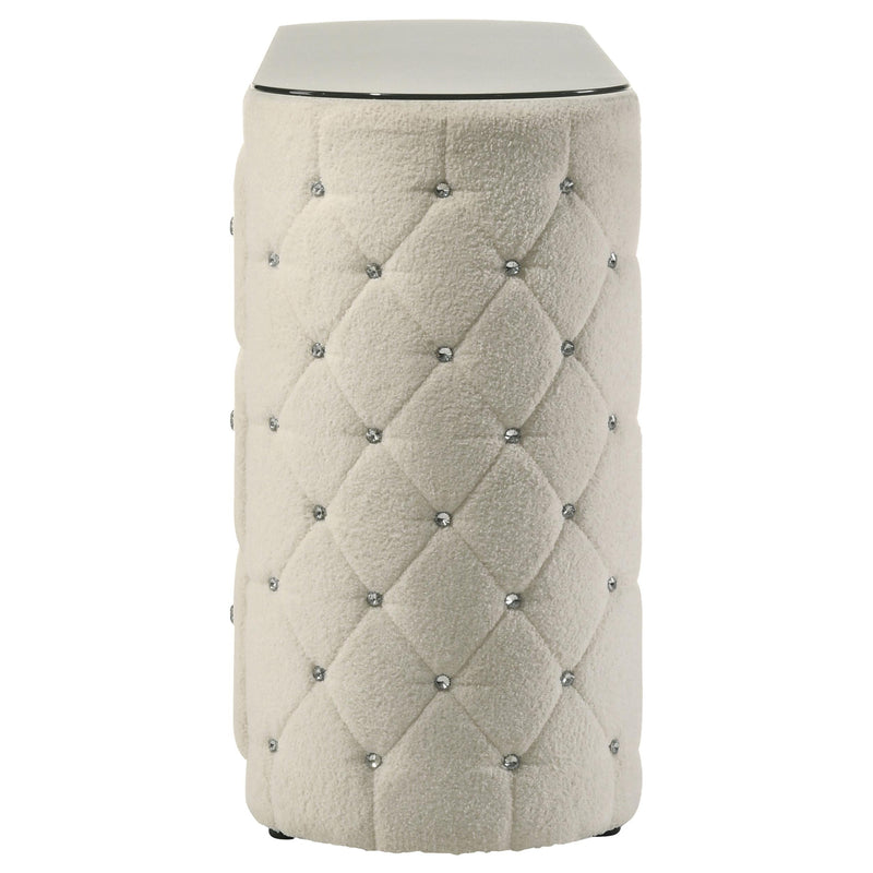 Sonya 6-drawer Upholstered Bedroom Dresser Ivory - 360113