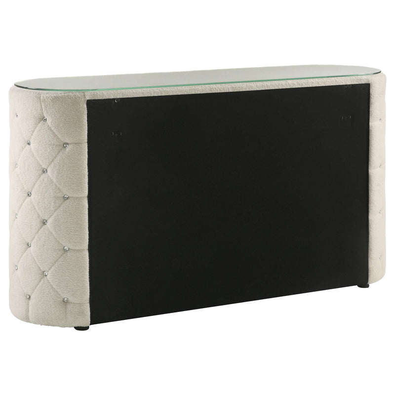 Sonya 6-drawer Upholstered Bedroom Dresser Ivory - 360113