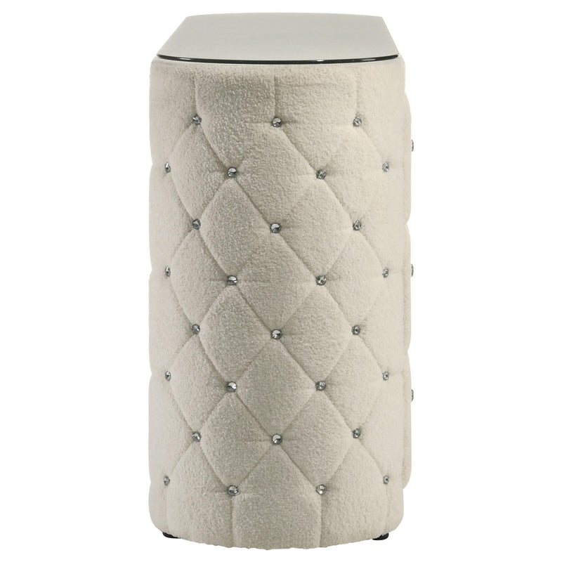 Sonya 6-drawer Upholstered Bedroom Dresser Ivory - 360113