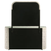 Sonya 6-drawer Upholstered Bedroom Dresser with Mirror Ivory - 360113M