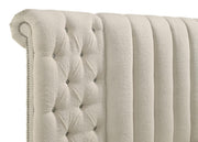 Sonya Upholstered Queen Round Storage Bed Ivory - 360111Q