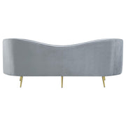 Sophia 2-piece Upholstered Channel Tufted Sofa Set Grey - 506864-S2