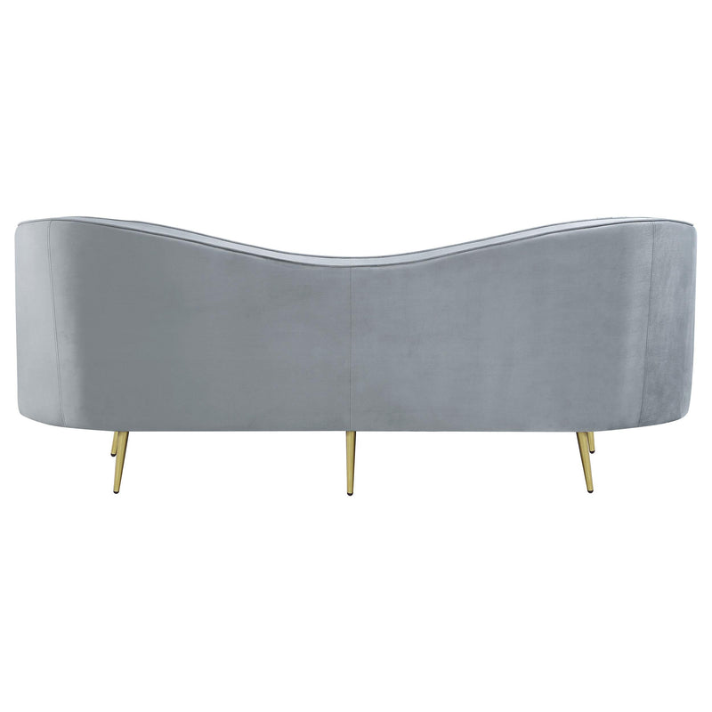 Sophia 2-piece Upholstered Channel Tufted Sofa Set Grey - 506864-S2