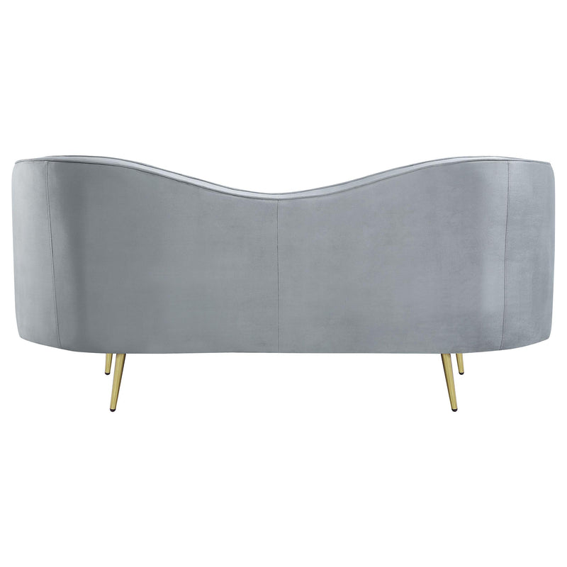 Sophia 2-piece Upholstered Channel Tufted Sofa Set Grey - 506864-S2