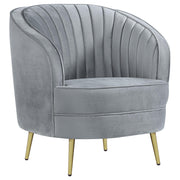 Sophia 3-piece Upholstered Channel Tufted Sofa Set Grey - 506864-S3
