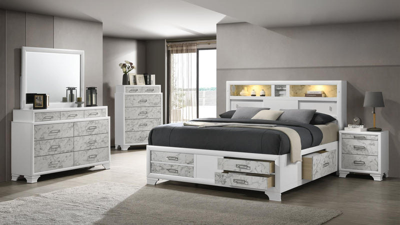 Soul Full 5 Pc Bedroom Set in White - Soul Full 5 Pc Bedroom Set in White