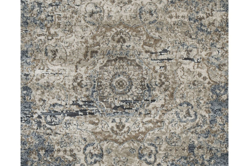 South Blue/Beige 8' x 10' Rug - Lara FurnitureRugs