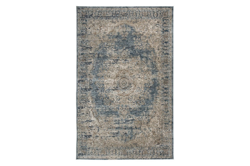 South Blue/Beige 8' x 10' Rug - Lara FurnitureRugs