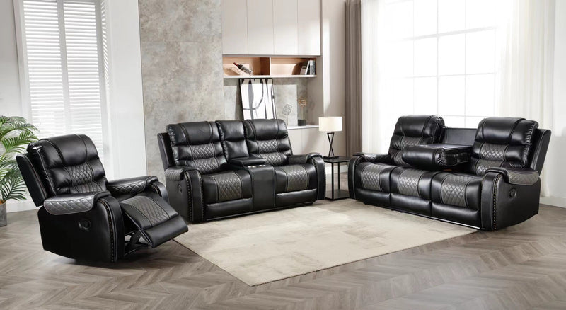 South Sarasota Black Sofa & Loveseat & Chair - STH-SRST-BK-SLC