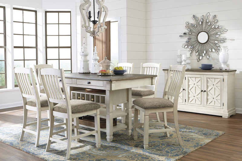 [SPECIAL] Bolanburg Antique White-Oak Counter Height Set - Lara Furniture