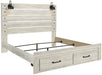 [SPECIAL] Cambeck Whitewash King Footboard Storage Bed - Gate Furniture