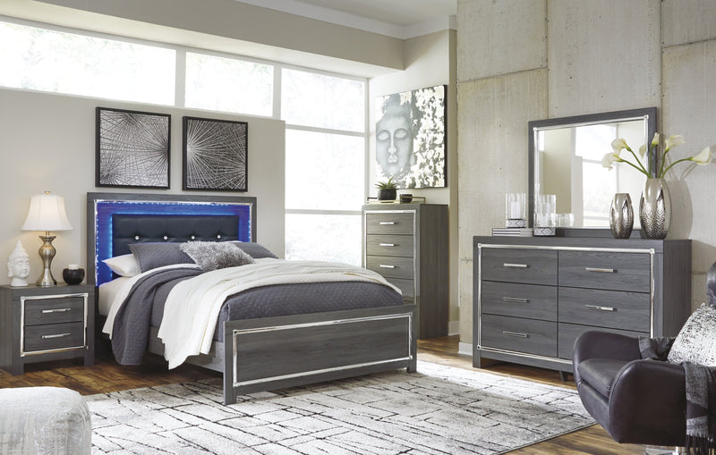 Lodanna Gray LED Panel Bedroom Set - Lara FurnitureBedroom Set