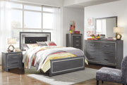 Lodanna Gray Youth LED Panel Bedroom Set - Lara FurnitureYouth Bedroom Set