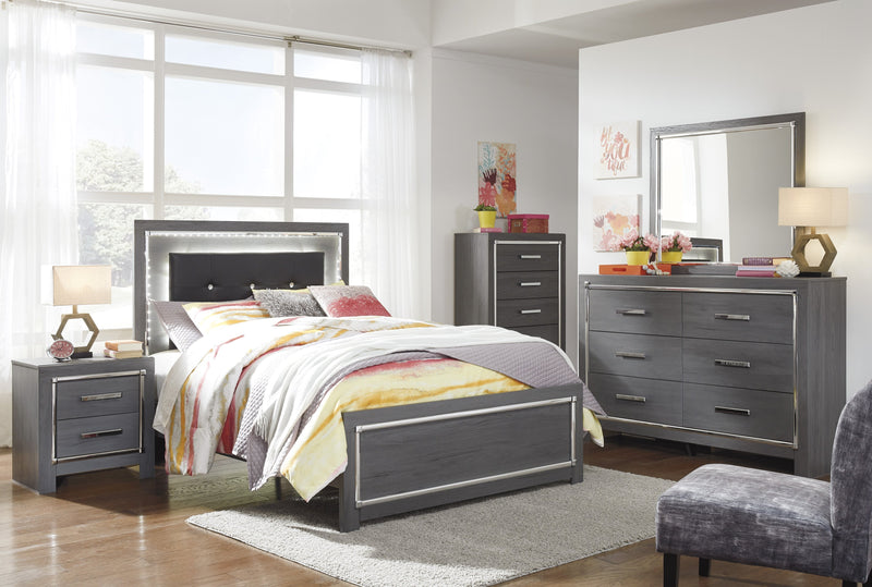Lodanna Gray Youth LED Panel Bedroom Set - Lara FurnitureYouth Bedroom Set