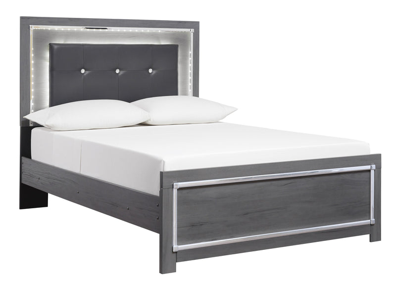 Lodanna Gray Youth LED Panel Bedroom Set - Lara FurnitureYouth Bedroom Set