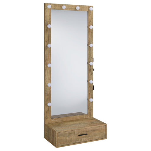 Spector 1-drawer Lighted Full-Length Floor Mirror Mango - 960965