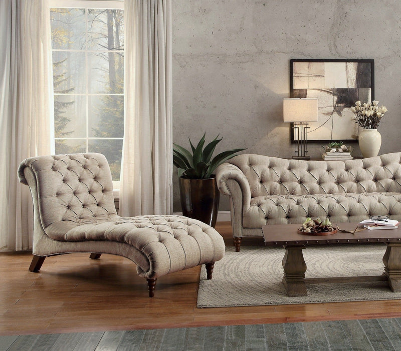 St. Claire Beige Chaise - Lara FurnitureChaise