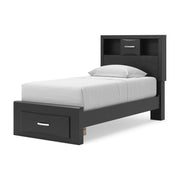 Stabotta Black Twin Bookcase Storage Bed - PCB1755B12