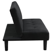 Stanford Upholstered Tufted Convertible Sofa Bed Black - 360238