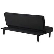 Stanford Upholstered Tufted Convertible Sofa Bed Black - 360238