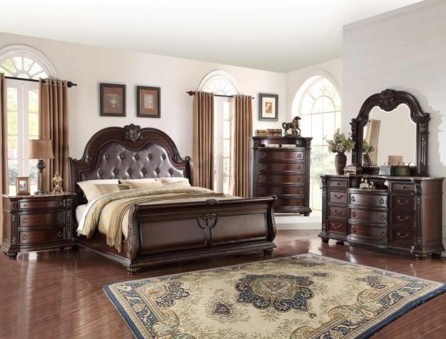 Stanley Cherry Brown Nightstand - Lara FurnitureNightstand